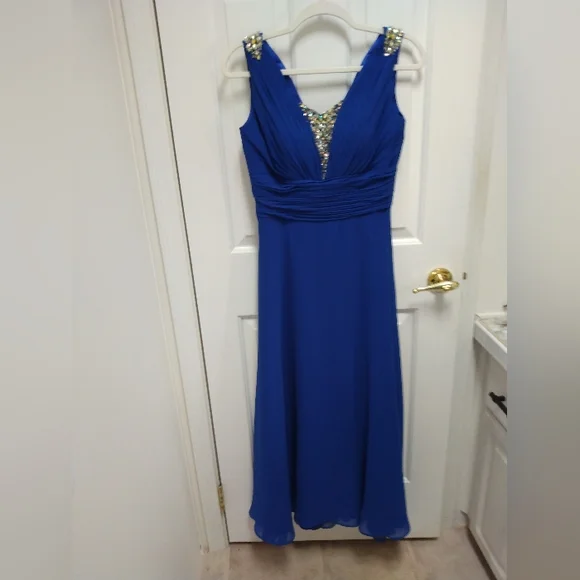 Anny Lee Dresses | Anny Lee Cobalt Blue Bedazzled Formal Dress | Color: Blue | Size: M | Flaladydi01's Closet Anny Lee Dresses | Anny Lee Cobalt Blue Bedazzled Formal Dress | Color: Blue | Size: M | Flaladydi01's Closet